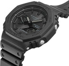 Casio G-Shock Gwylio Analog-Ddigidol i Ddynion gyda Deial Du a Strap Du GA-B2100-1A1ER