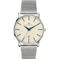 Accurist Gents Classic Watch with Cream Dial and Silver Strap 7171