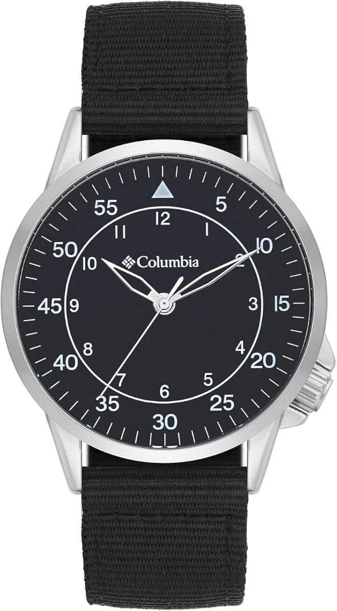Gwylio Dynion Columbia gyda Deial Du a Strap Neilon Du CSS15-001