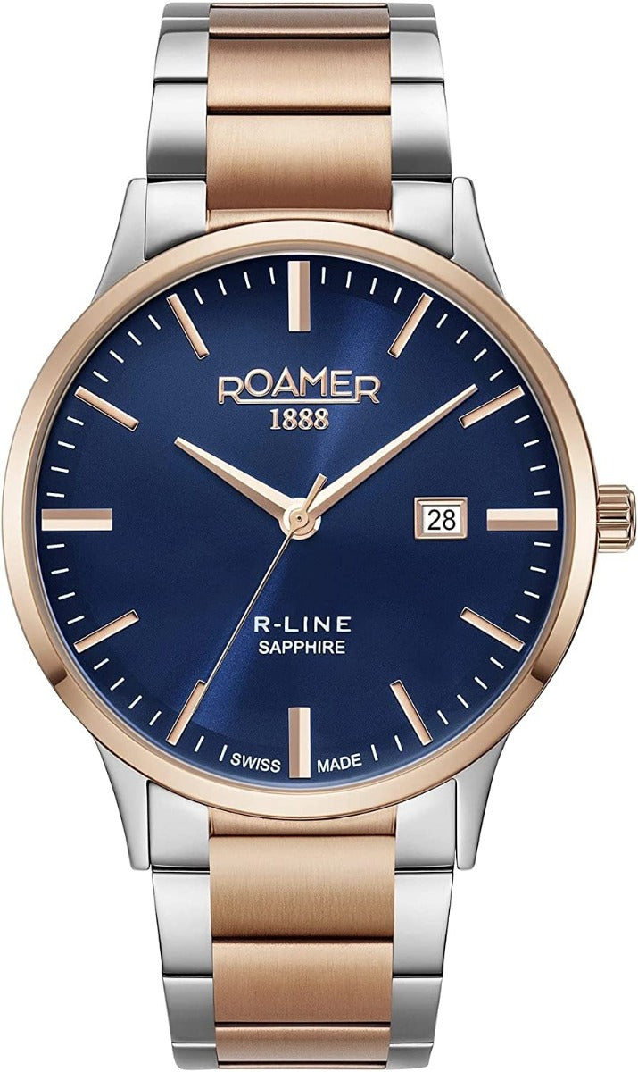 Roamer Mens Watch with Blue Dial and Two Tone Stainless Steel Strap 718833 47 45 70