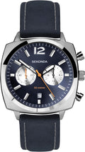 Sekonda Airborne Mens Watch with Blue Dial and Blue Leather Strap 30027