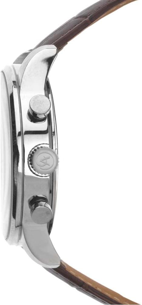 Accurist Mens Watch with Blue Dial and Brown Leather Strap 7196