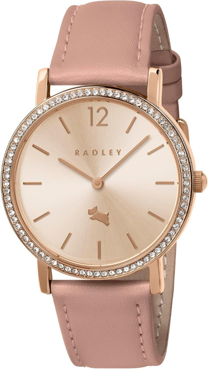 RADLEY Ladies Watch with Rose Gold Dial and Pink Leather Strap RY22016A