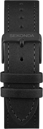 Sekonda Mens Watch with Black Dial and Black Leather Strap 30134
