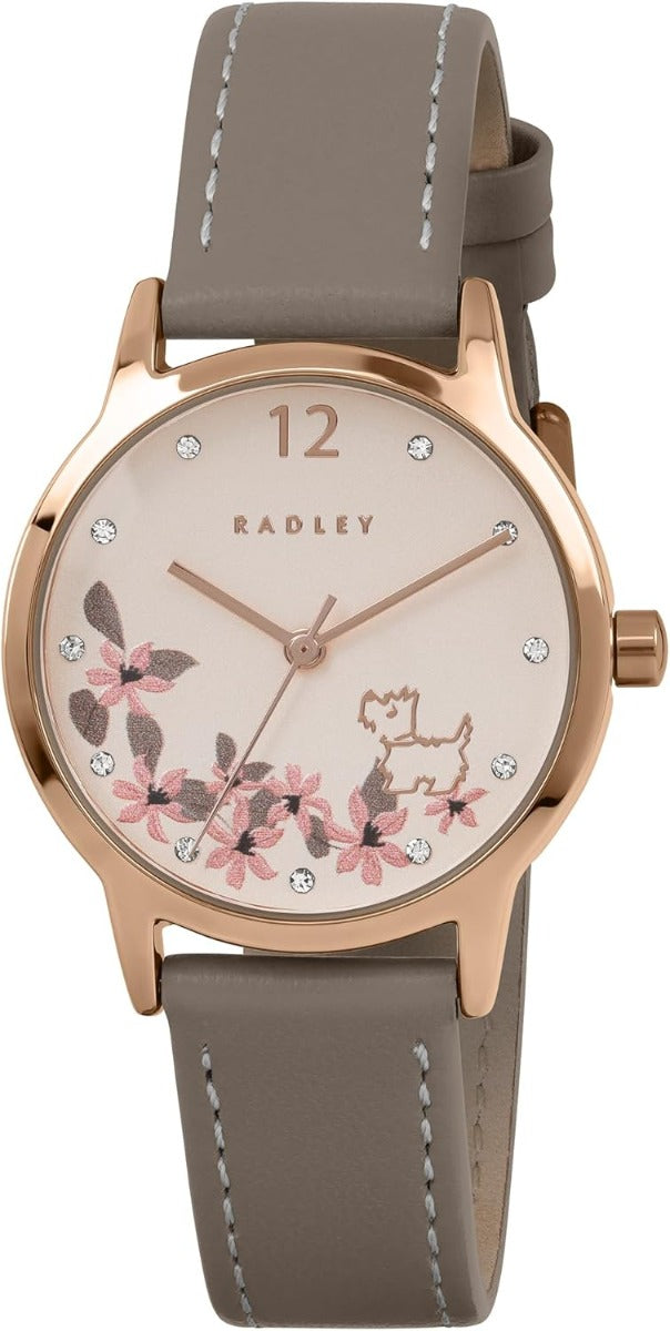 RADLEY Ladies Watch with Pink Dial and Brown Leather Strap RY22030A