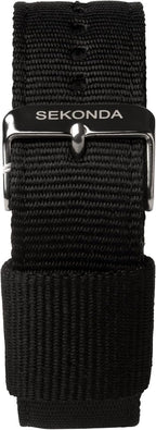 Sekonda Mens Watch with Black Dial and Black Canvas Strap 1992