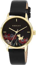 RADLEY Ladies Watch with Black Dial and Black Leather Strap RY21906A