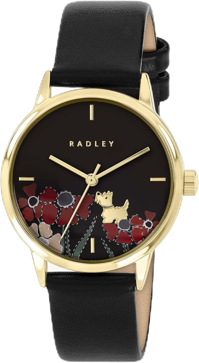 RADLEY Ladies Watch with Black Dial and Black Leather Strap RY21906A