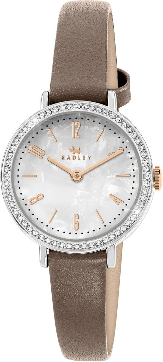 RADLEY Ladies Watch with Mother Of Pearl Dial and Brown Leather Strap RY21913A