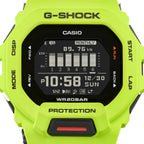 Casio G-Shock Mens Analogue-Digital Watch with Black Dial and Lime Green Strap GBD-200-9ER