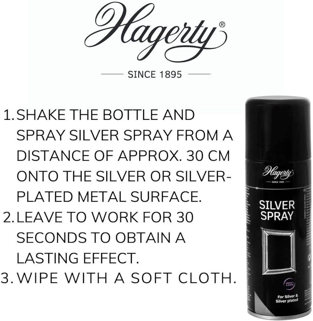 Hagerty Silver Spray Silver Cleaner with Tarnish Protection 200 ml
