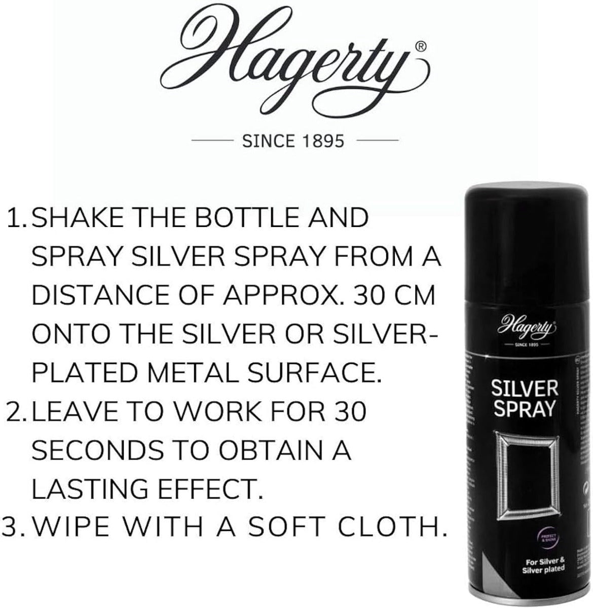Hagerty Silver Spray Silver Cleaner with Tarnish Protection 200 ml