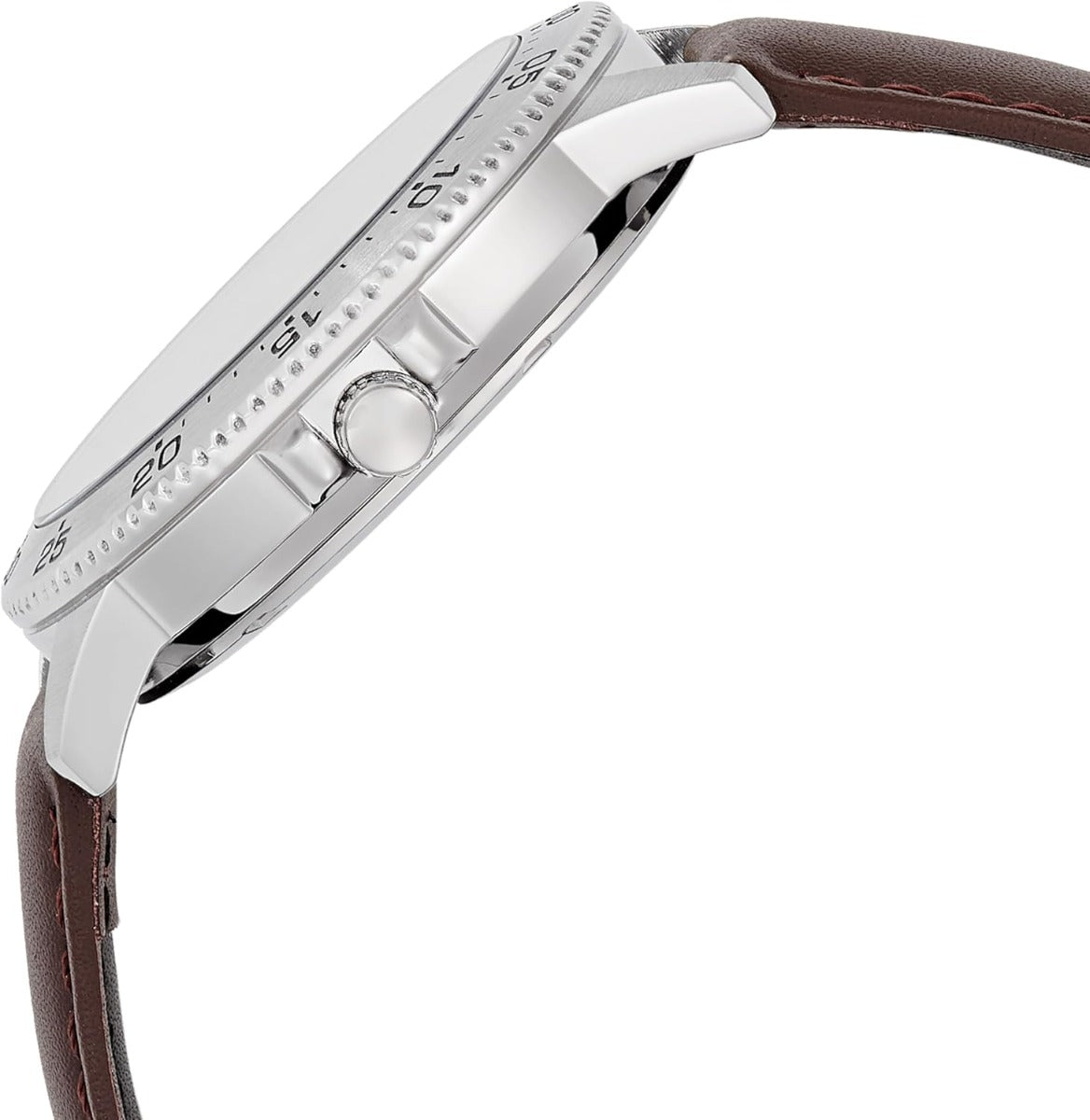 Lorus Men's Solar Watch with Blue Dial and Brown Strap RX349AX9