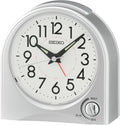 Cloc Larwm Seiko gydag Ail Law Ysgubol gydag Achos Arian QHE204S