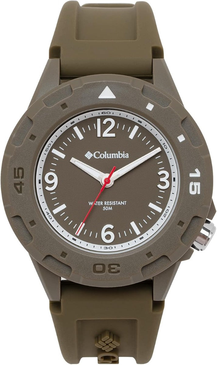 Clocsen Columbia i Ddynion gyda Deial Khaki a Strap Resin Khaki CSS13-009