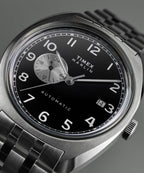 Timex Marlin Automatic Mens Watch With Black Dial and Silver Strap TW2W58800UK