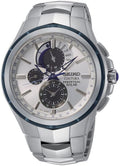 Seiko Men's Coutura Perpetual Solar Watch with Silver Dial and Stainless Steel Bracelet SSC787P9