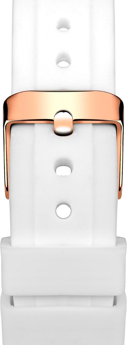 Sekonda Ladies Watch with White Silicone Strap and Rose Gold Dial 4663