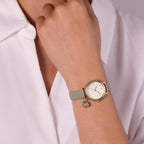 RADLEY Ladies Watch with Gold Dial and Green Leather Strap RY21928A
