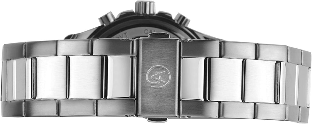 Accurist Mens Chronograph Watch with Silver Dial  Silver Bracelet 7204