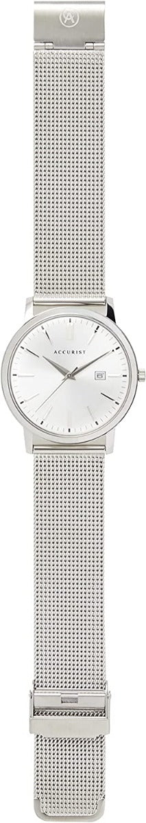 Accurist Mens Classic Watch with Silver Dial and Milanese Strap 7209