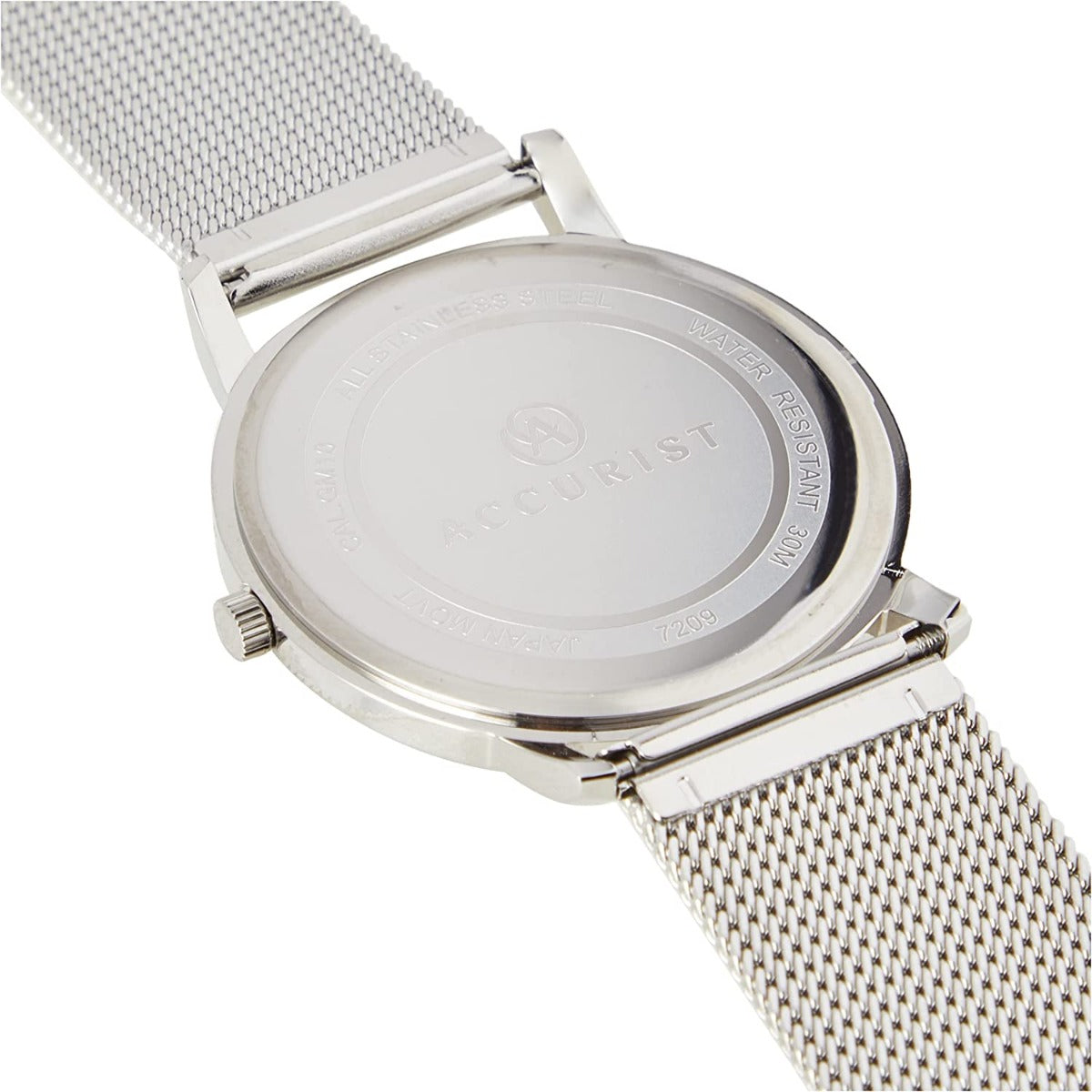Accurist Mens Classic Watch with Silver Dial and Milanese Strap 7209