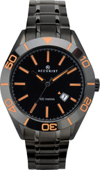 Accurist Mens Watch With Black Dial and Black Strap 7224