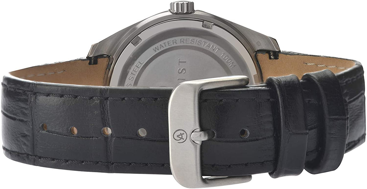 Accurist MensWatch With Blue Dial And Black Leather Strap 7225