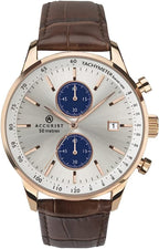 Accurist Mens Chronograph Watch with Brown Leather Strap 7227