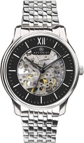 Accurist Mens Automatic Watch with Skeleton Dial and Silver Bracelet 7243