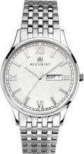 Accurist Signature Mens Watch with Silver Strap and Silver Dial 7246