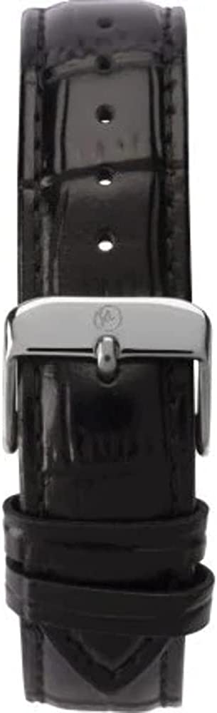 Accurist Mens Watch with Silver Dial and  Black Leather Strap 7249