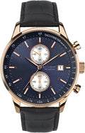 Gwylio Chronograph Accurist i Ddynion gyda Strap Lledr Du 7251
