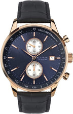 Gwylio Chronograph Accurist i Ddynion gyda Strap Lledr Du 7251