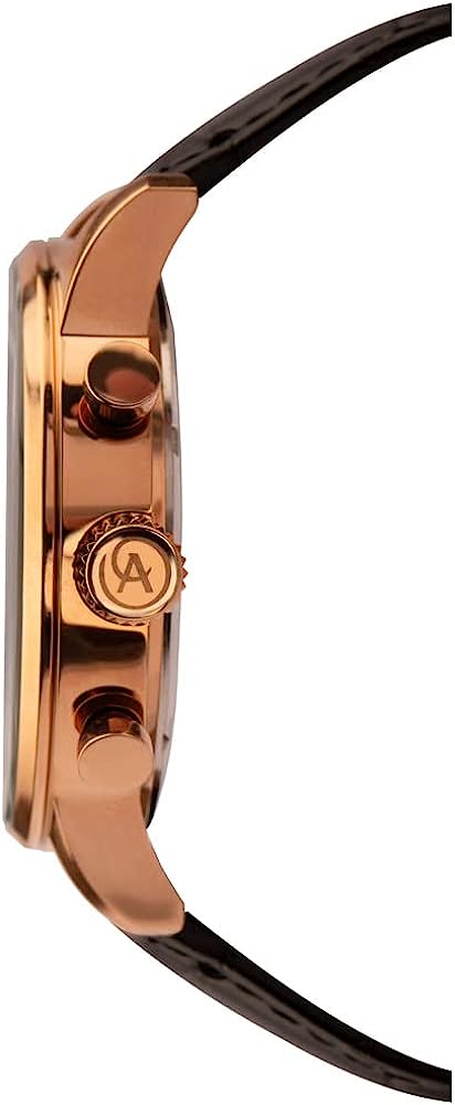 Gwylio Chronograph Accurist i Ddynion gyda Strap Lledr Du 7251