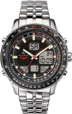 Accurist Mens Analogue and Digital Watch with Silver Bracelet 7283