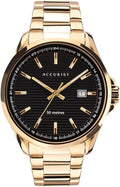 Accurist Men's Watch with Black Dial and Gold Bracelet 7289