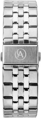 Accurist Mens Watch gyda Deial Du a Breichled Arian 7291