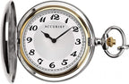 Accurist Mens Silver Pocket Watch and Chain 7311