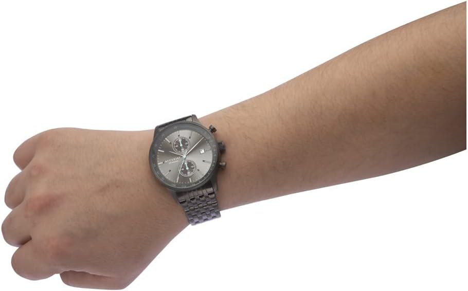 Accurist Mens Watch with Grey Dial and Grey Bracelet 7312