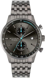 Accurist Mens Watch with Grey Dial and Grey Bracelet 7312