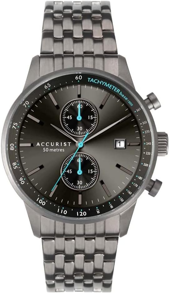 Accurist Mens Watch with Grey Dial and Grey Bracelet 7312