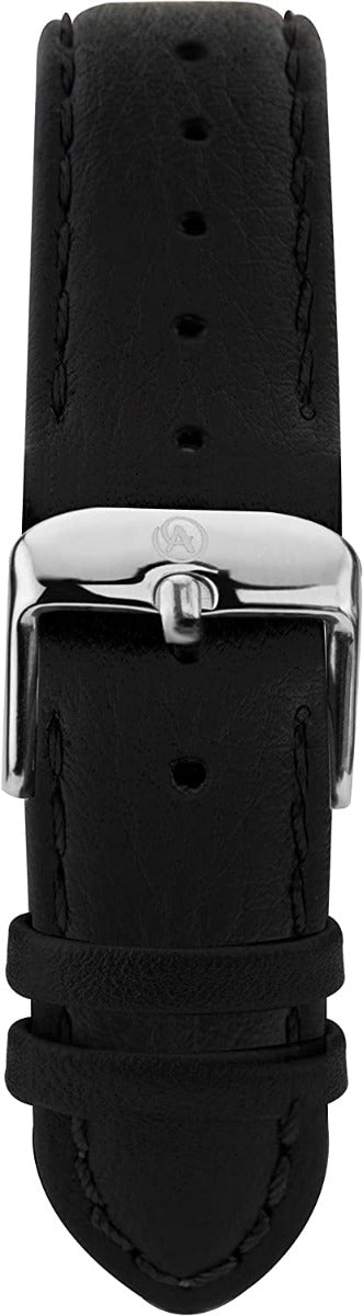 Accurist Mens Classic Watch with Grey Dial and Black Leather Strap 7333