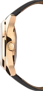Accurist Mens Watch with White Dial and Brown Strap 7336