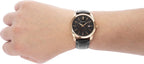 Accurist Mens Solar Watch with Black Dial and Black Leather Strap 7338