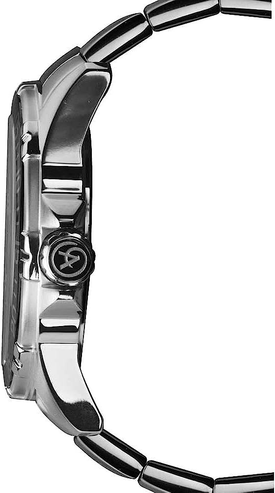 Accurist Mens Watch with Black Dial and Silver Bracelet 7352