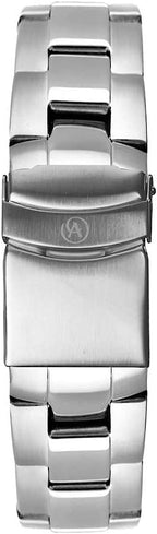 Accurist Mens Watch with Black Dial and Silver Bracelet 7352