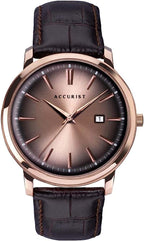 Accurist Mens Classic Watch with Brown Leather Strap 7356