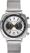 Accurist Men's Chronograph Watch with Silver Dial and Silver Milanese Strap 7365