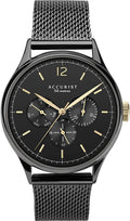 Accurist Men's Classic Watch with Black Milanese Strap 7374